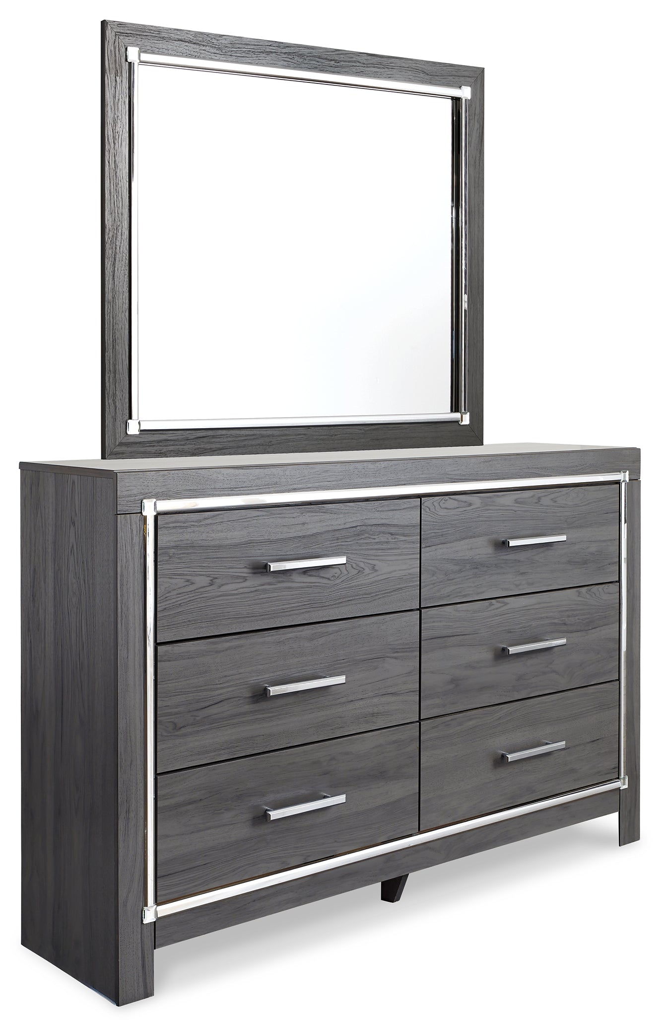 Lodanna Queen Panel Bed with Mirrored Dresser, Chest and 2 Nightstands