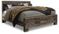Derekson King Panel Bed with Mirrored Dresser, Chest and Nightstand