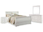 Anarasia Queen Sleigh Bed with Mirrored Dresser and Nightstand