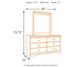 Huey Vineyard Full Sleigh Headboard with Mirrored Dresser, Chest and Nightstand