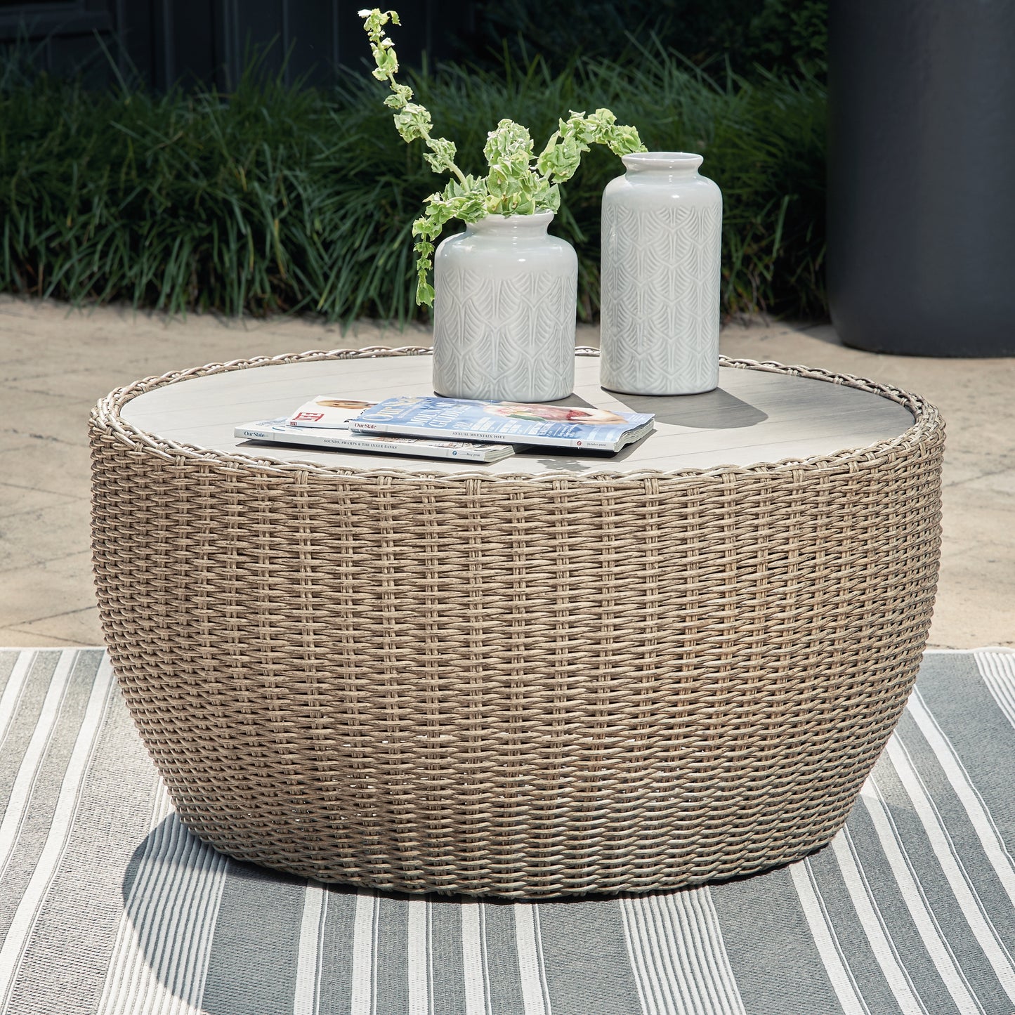 Ashley Express - Danson Outdoor Coffee Table with 2 End Tables